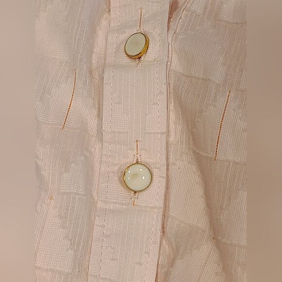 Roller Rabbit Textured Relaxed Long Sleeve Popover Tunic Blush Pink | XL - Picture 4 of 8